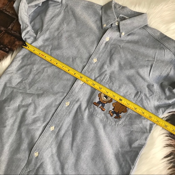 VTG 90’s Men’s Acme Clothing Taz Tasmanian Devil Long Sleeve Button Down Shirt - Picture 4 of 10
